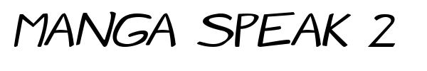 Manga Speak 2 font preview
